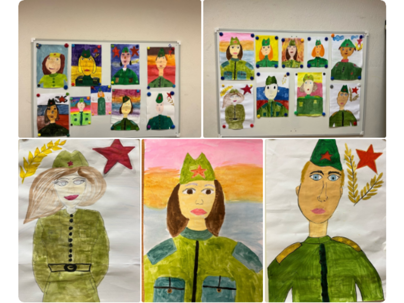 На уроке изобразительного искусства ребята 2 « Б» класса говорили о памятной дате - 2 февраля - Дне освобождения Сталинграда..