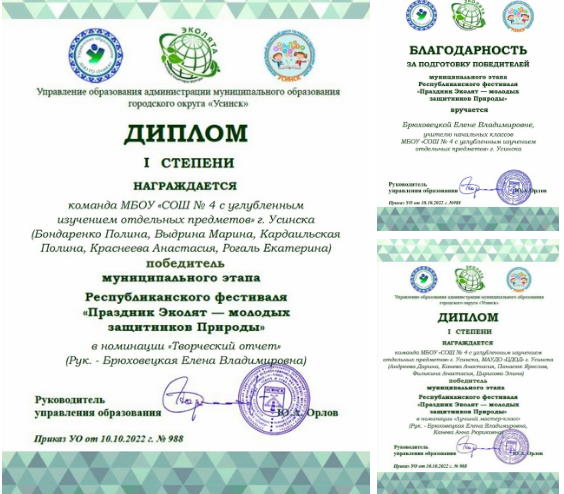 Поздравляем учащихся школы и их наставника Брюховецкую Елену Владимировну.